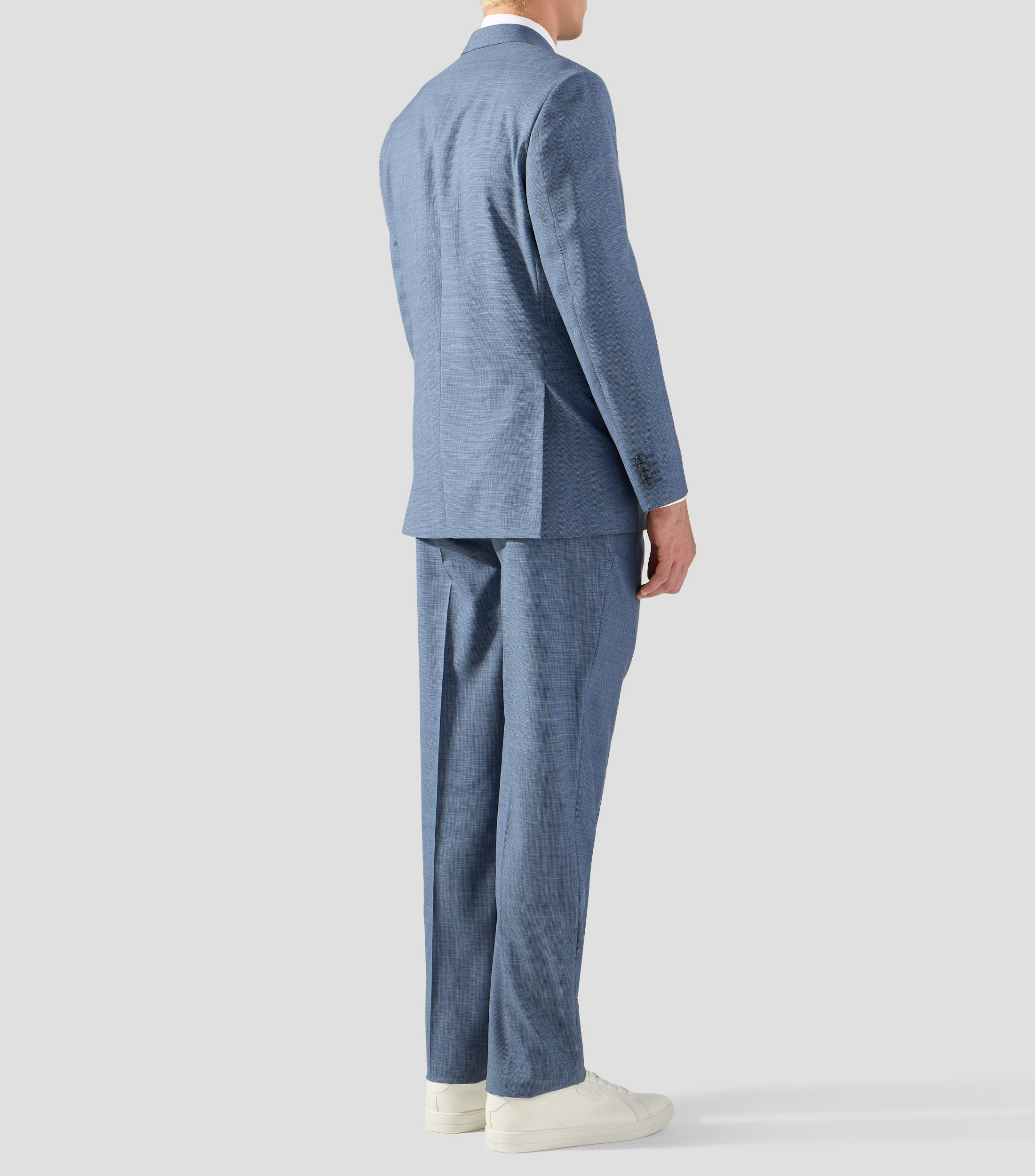 Traje de lana corte regular estampado Hombre